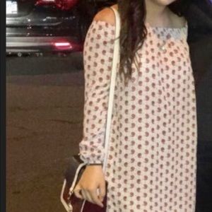 Off the shoulder patterned dress